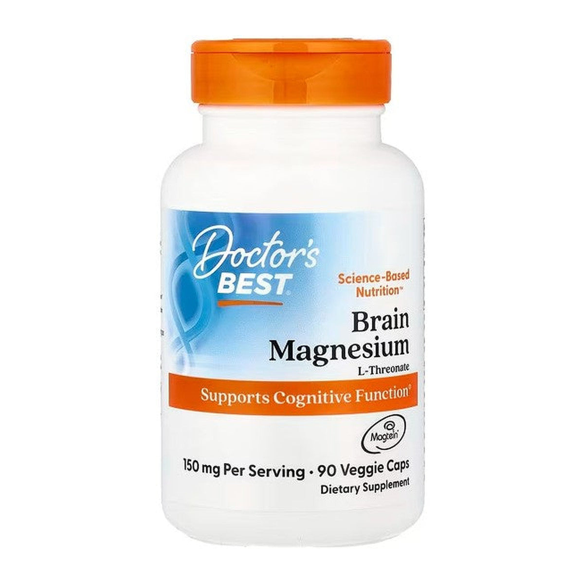 Doctor's Best Brain Magnesium with Magtein, 150mg - 90 vcaps