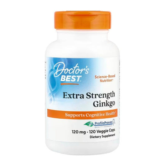 Doctor's Best Extra Strength Ginkgo, 120mg - 120 vcaps