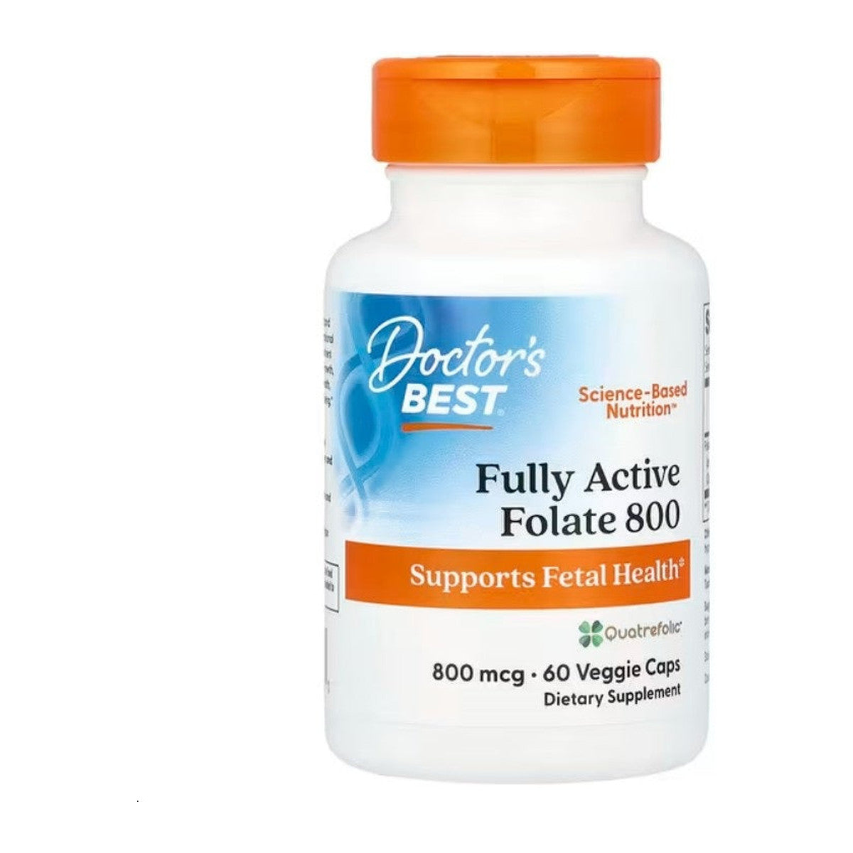 Doctor's Best Fully Active Folate 800 with Quatrefolic, 800mcg - 6