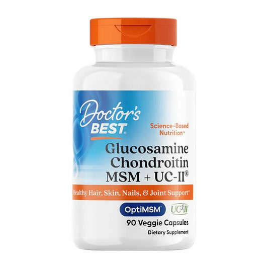 Doctor's Best Glucosamine Chondroitin MSM + UC-II - 90 vcaps