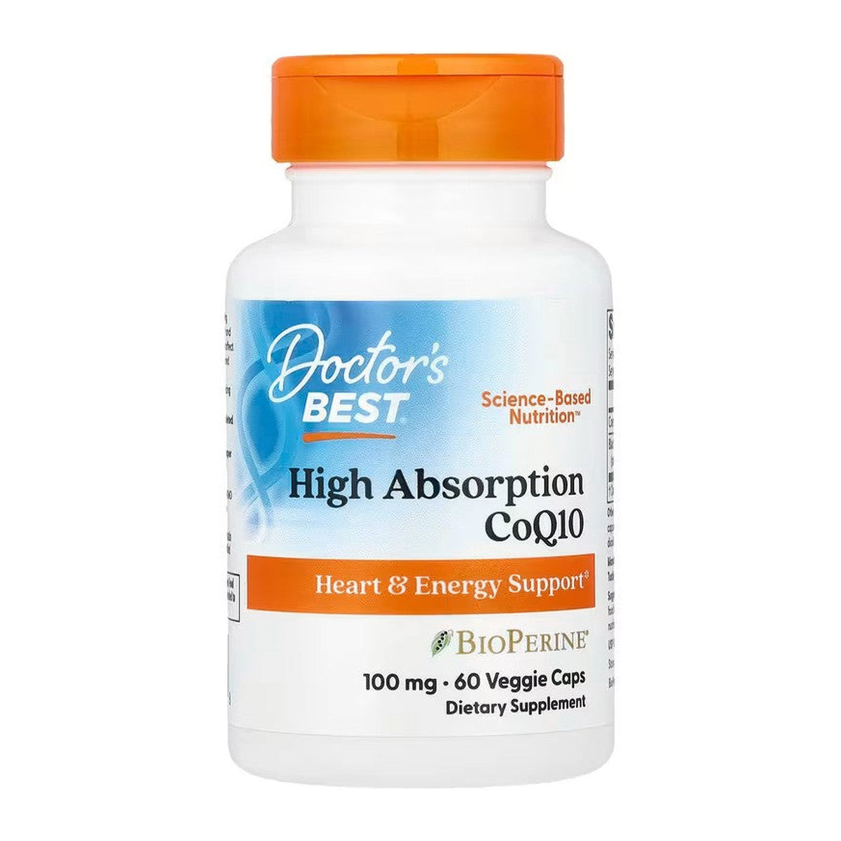 Doctor's Best High Absorption CoQ10 with BioPerine, 100mg - 60 vca
