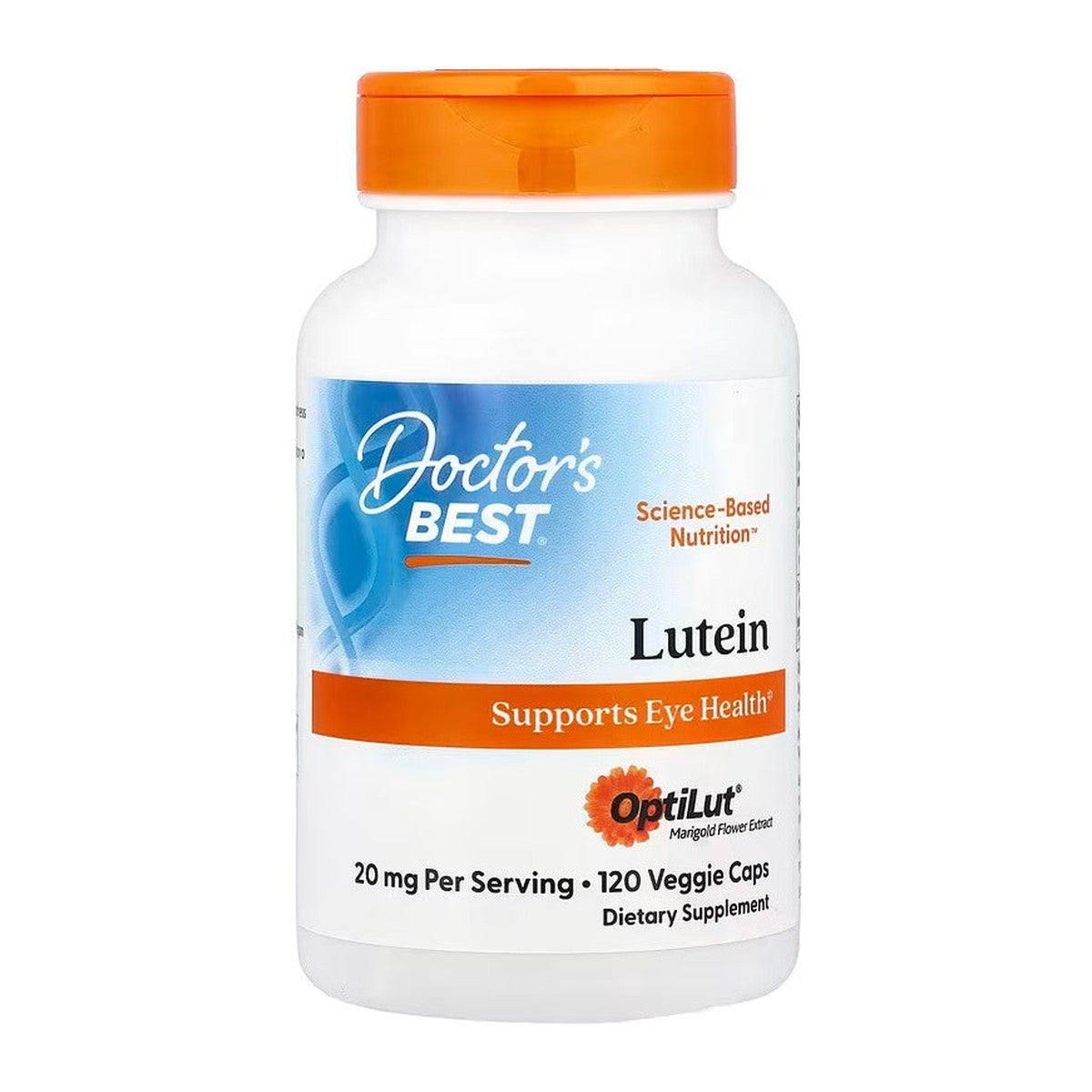 Doctor's Best Lutein from OptiLut, 20mg - 120 vcaps
