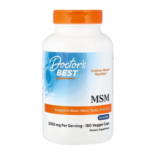 Doctor's Best MSM with OptiMSM, 3000mg - 180 vcaps