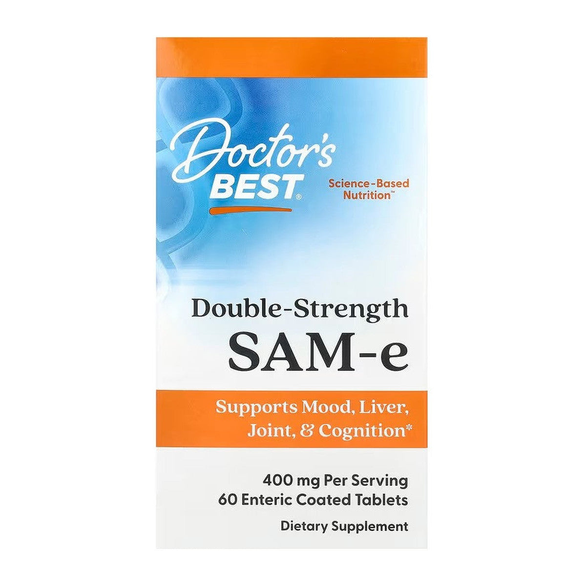 Doctor's Best SAM-e, 400mg Double-Strength - 60 tablets