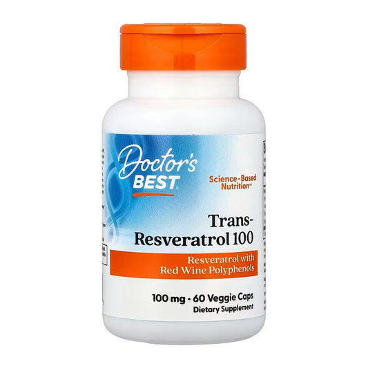 Doctor's Best Trans-Resveratrol 100, 100mg - 60 vcaps