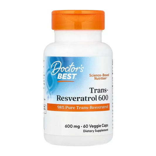Doctor's Best Trans-Resveratrol 600, 600mg - 60 vcaps