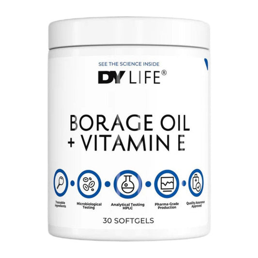 Dorian Yates DY LIFE Borage Oil + Vitamin E - 30 softgels