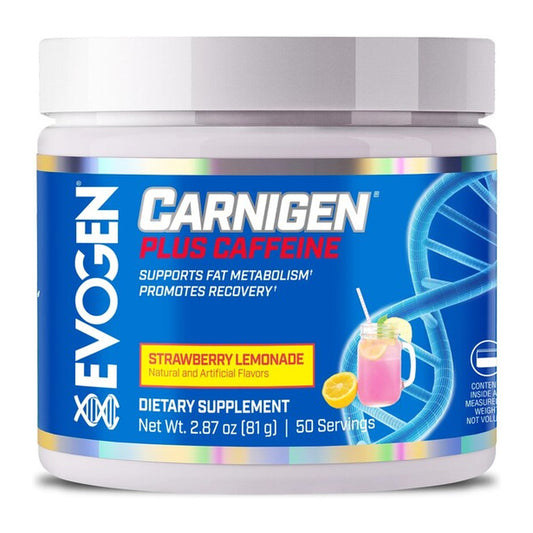Evogen Carnigen Plus Caffeine, Strawberry Lemonade - 81g
