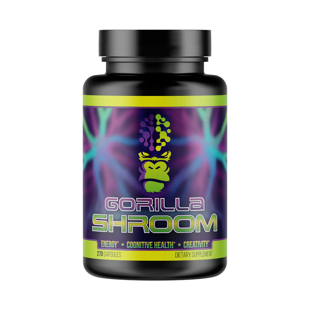 Gorilla Shroom mushroom nootropic tub, 270 capsules