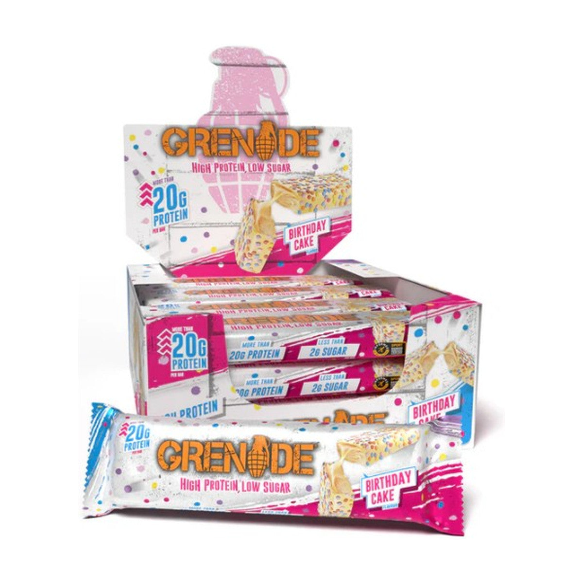 Grenade Protein Bars, Birthday Cake (EAN 5060221208055) - 12 x 60g