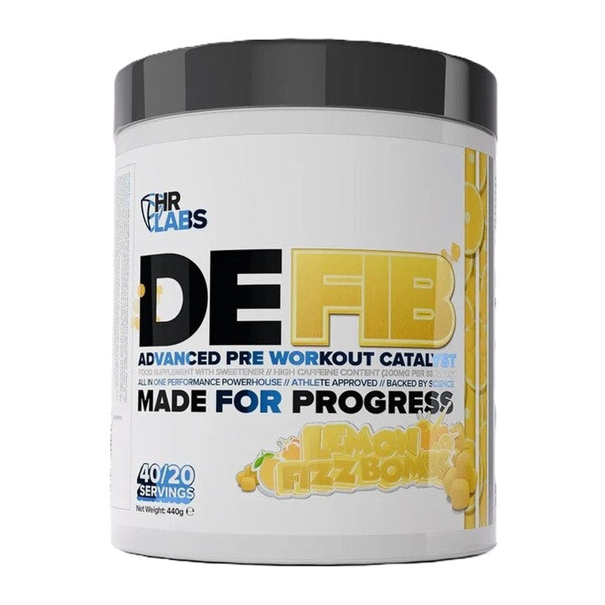 HR Labs Defib Advanced Pre Workout Catalyst, Lemon Fizz Bombs - 44