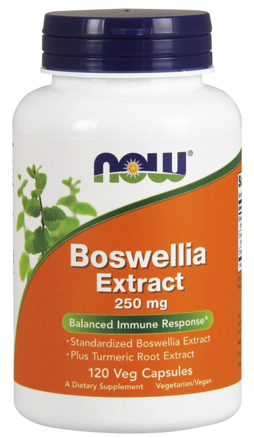 NOW Foods Boswellia Extract Plus Turmeric Root Extract, 250mg - 12