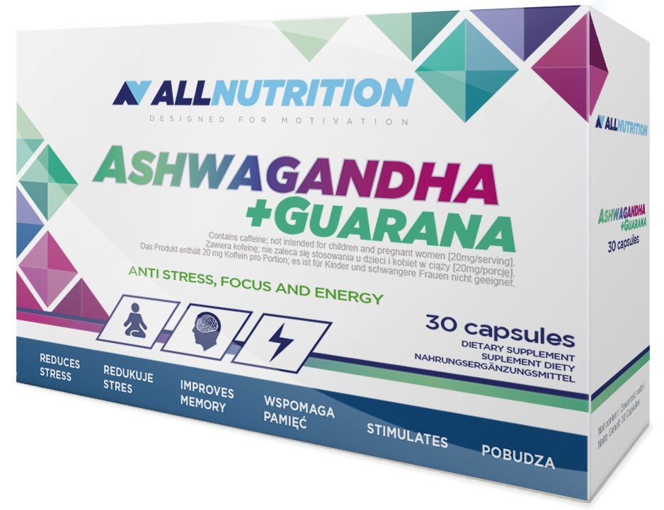 Allnutrition Ashwagandha + Guarana - 30 caps