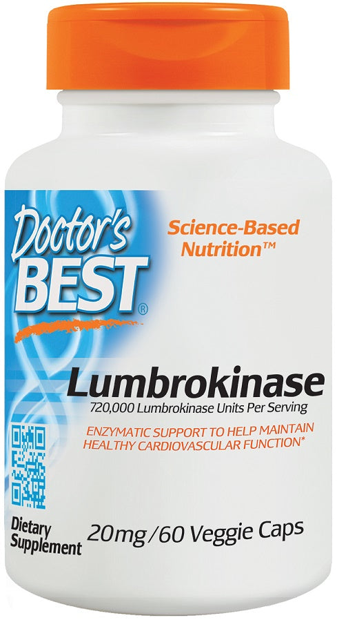 Doctor's Best Lumbrokinase, 20mg - 60 vcaps
