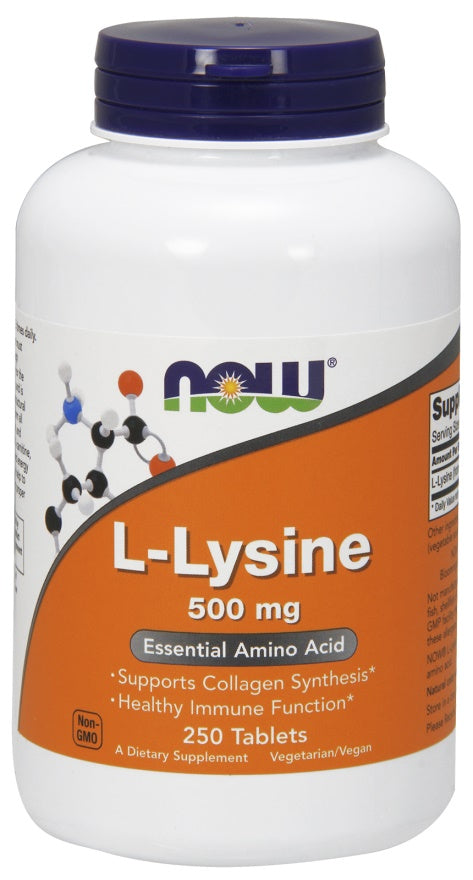 NOW Foods L-Lysine, 500mg - 250 tablets