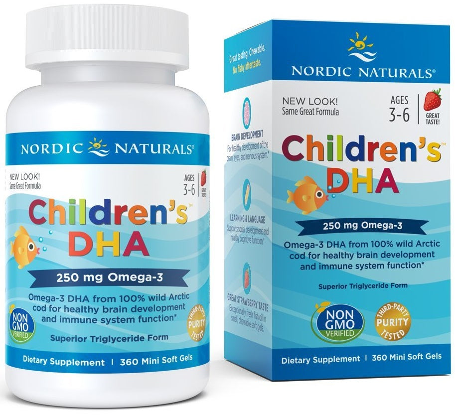 Nordic Naturals Children's DHA, 250mg Omega-3 Strawberry - 360 min