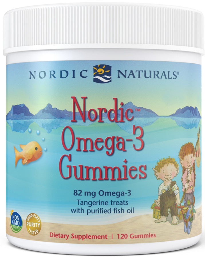 Nordic Naturals Nordic Omega-3 Gummies, 82mg Tangerine Treats - 12