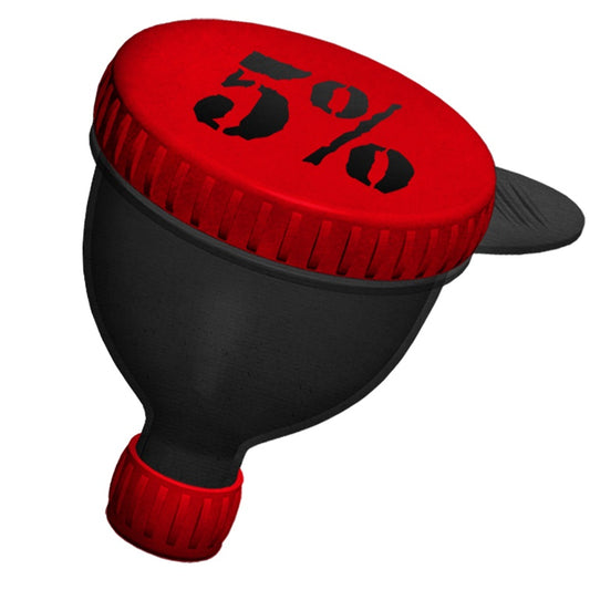 5% Nutrition 5% Funnel, Black & Red