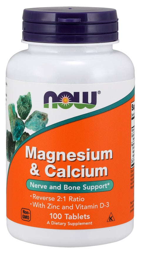 NOW Foods Magnesium & Calcium with Zinc and Vitamin D3 - 100 table