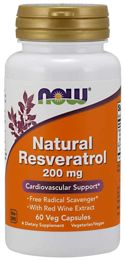 NOW Foods Resveratrol, 200mg - 60 vcaps