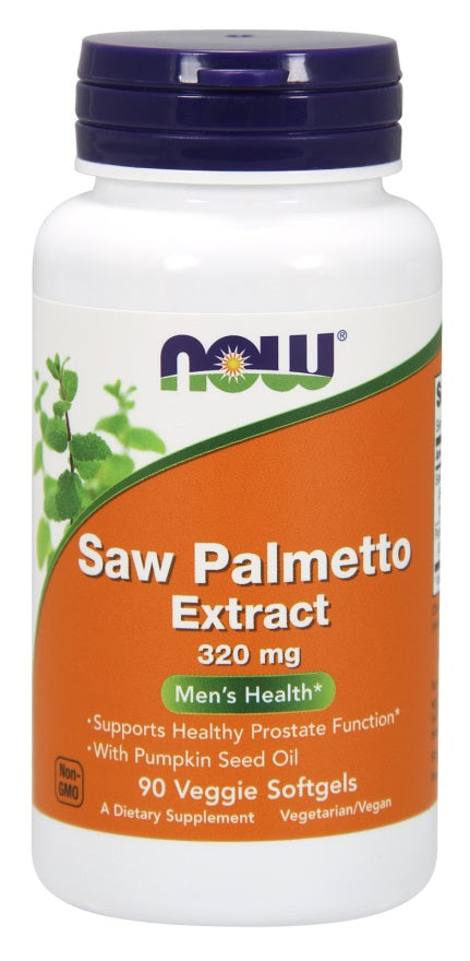 NOW Foods Saw Palmetto Extract with Pumpkin Seed Oil, 320mg - 90 v