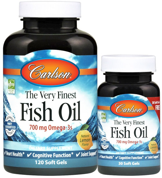 Carlson Labs The Very Finest Fish Oil - 700mg Omega-3s, Natural Or