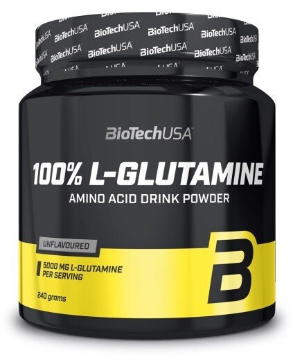 BioTechUSA 100% L-Glutamine, Unflavoured - 240g