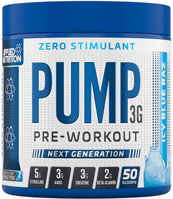 Applied Nutrition Pump 3G Pre-Workout (Zero Stimulant), Icy Blue R