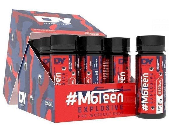 Dorian Yates #M6Teen Explosive Pre-Workout Shot, Peach - 12 x 60ml