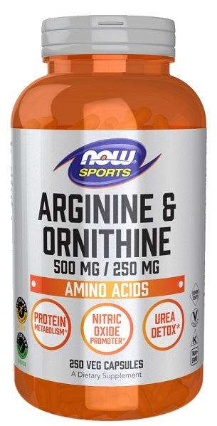 NOW Foods Arginine & Ornithine - 250 vcaps