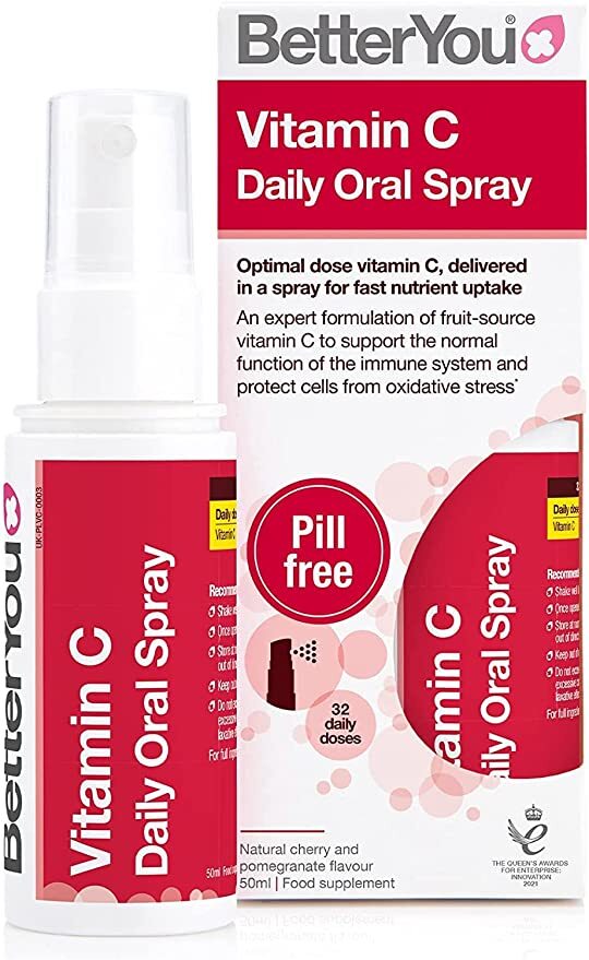 BetterYou Vitamin C Daily Oral Spray, Natural Cherry and Pomegrana