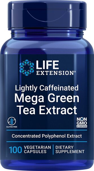 Life Extension Lightly Caffeinated Mega Green Tea Extract - 100 vc