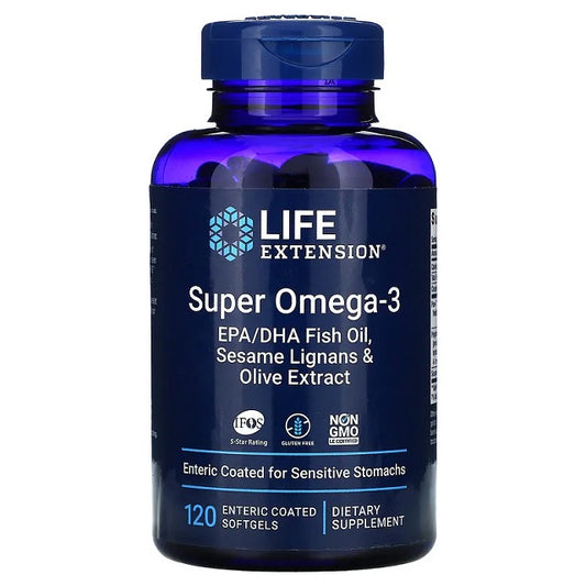 Life Extension Super Omega-3 EPA/DHA with Sesame Lignans & Olive E