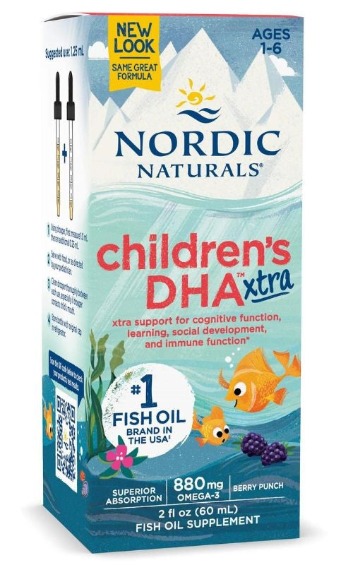 Nordic Naturals Children's DHA Xtra Fish Oil, 880mg Berry Punch (E