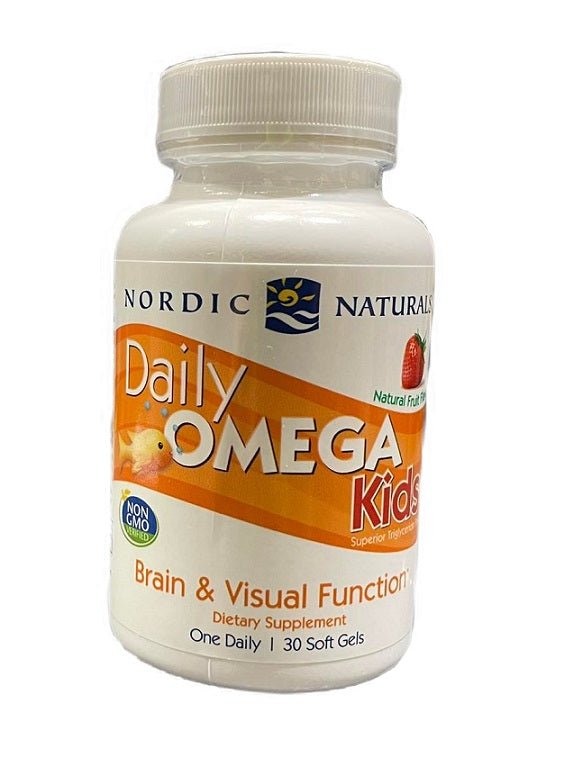 Nordic Naturals Daily Omega Kids, Natural Fruit Flavor - 30 softge
