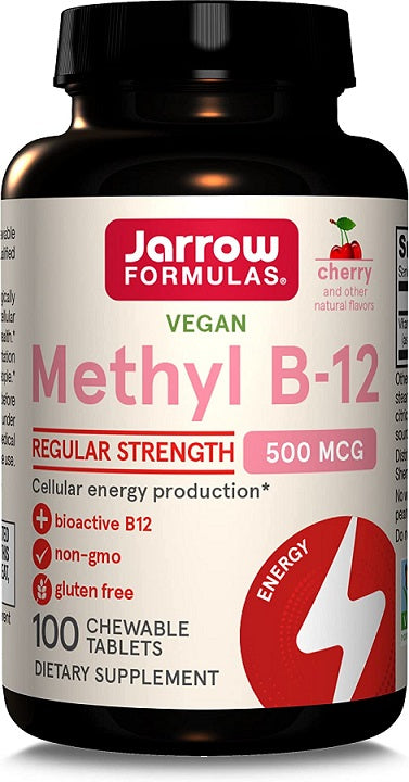 Jarrow Formulas Methyl B-12, 500mcg (Cherry) - 100 vegan chewable