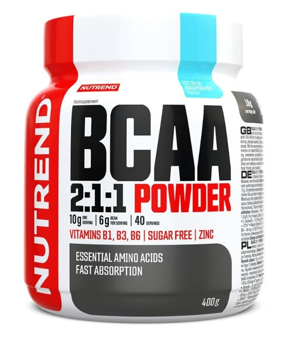 Nutrend BCAA 2:1:1 Powder, Icy Blue Raspberry - 400g