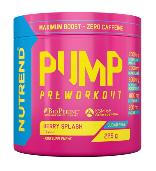 Nutrend Pump Pre-Workout, Berry Splash - 225g