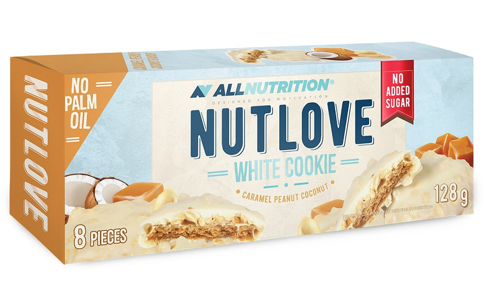 Allnutrition Nutlove White Cookie, Caramel Peanut Coconut - 8 cook