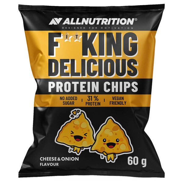 Allnutrition Fitking Delicious Protein Chips, Cheese and Onion - 6
