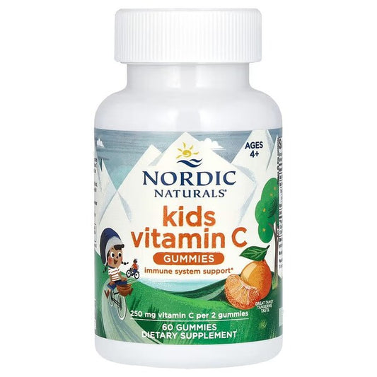 Nordic Naturals Kids Vitamin C Gummies, Tangy Tangerine - 60 gummi