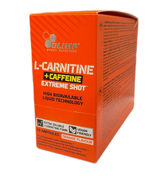 Olimp Nutrition L-Carnitine + Caffeine Extreme Shot, Orange - 10 x