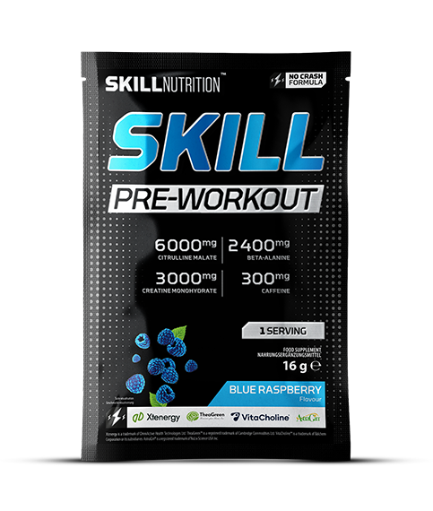 Skill Nutrition Skill Pre-Workout, Blue Raspberry - 16g (1 serving