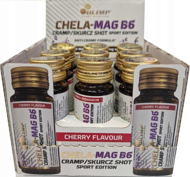 Olimp Nutrition Chela-Mag B6 Cramp Shot, Cherry - 9 x 25 ml.