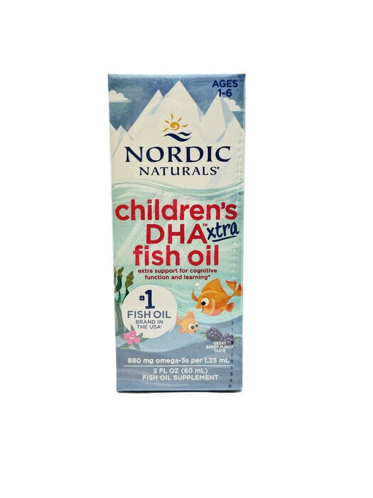 Nordic Naturals Children's DHA Xtra Fish Oil, 880mg Berry Punch (E