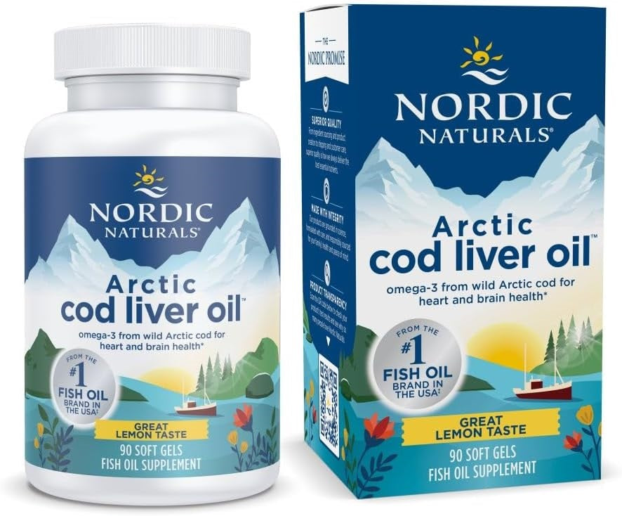 Nordic Naturals Arctic Cod Liver Oil, 750mg Lemon - 90 softgels