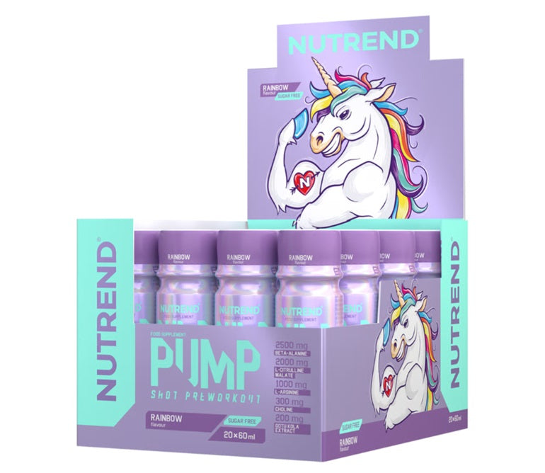 Nutrend Pump Pre-Workout Shot, Rainbow - 20 x 60 ml.