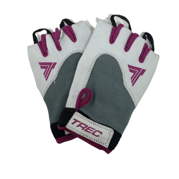 Trec Nutrition Ladies Gloves, White & Pink - X-Small
