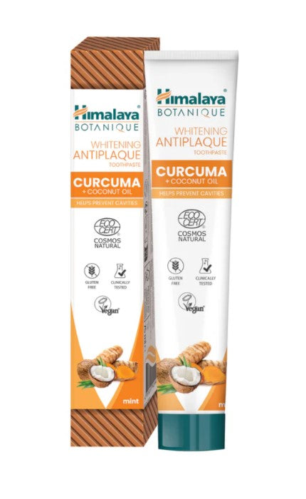 Himalaya Whitening Antiplaque Toothpaste Curcuma + Coconut Oil, Mi