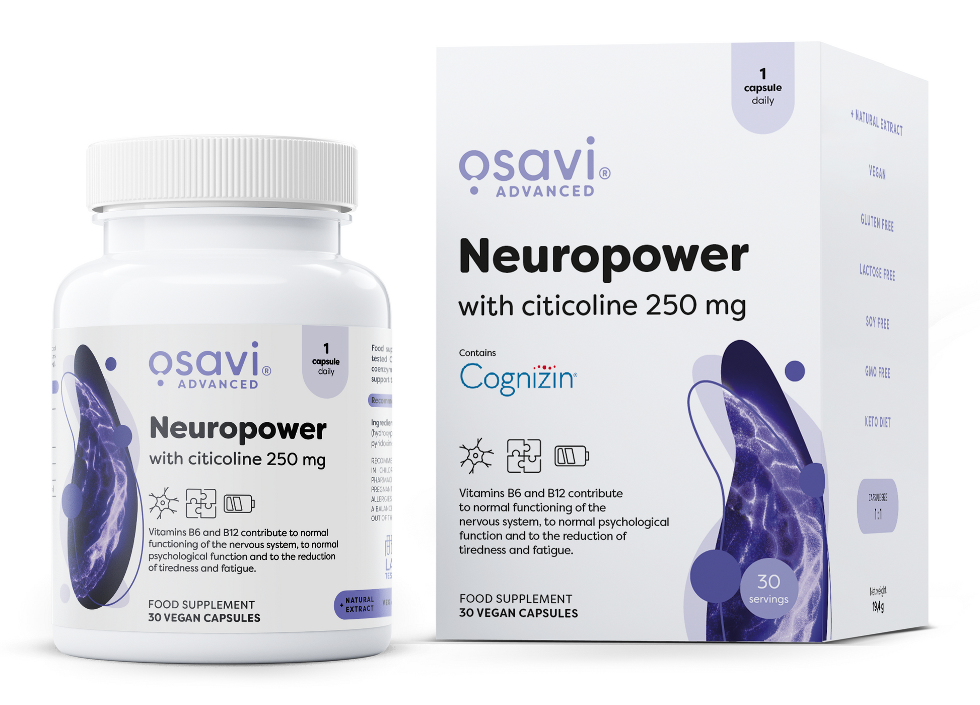 Osavi Neuropower with Citicoline, 250mg - 30 vegan caps